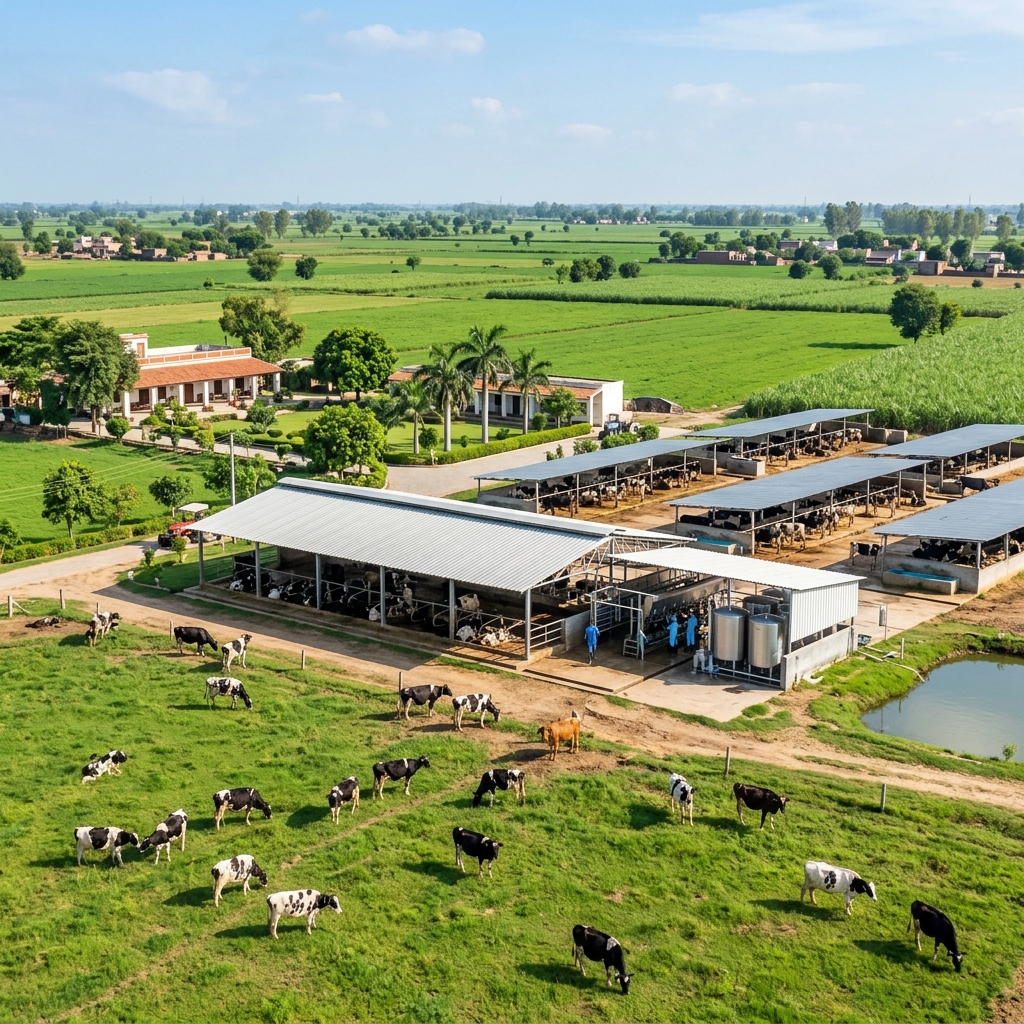 Indian Dairy Farm Landscape