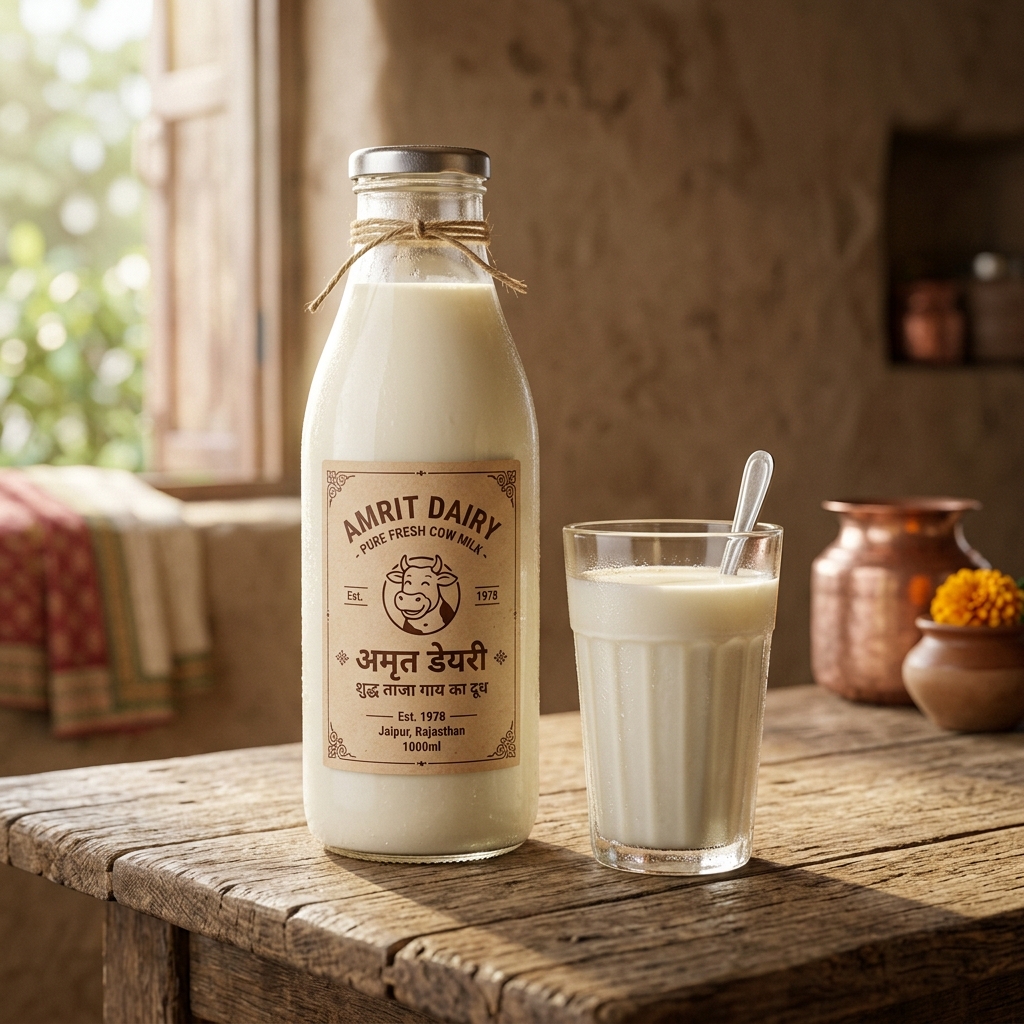 Bottle of Fresh Milk
